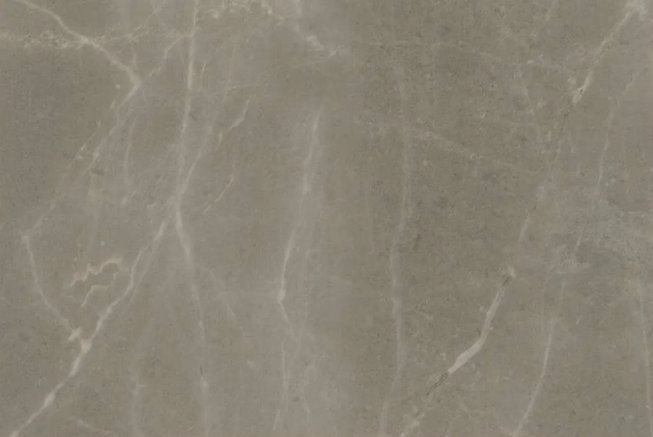 High-gloss marble-effect panel swatch in Armani Limestone.