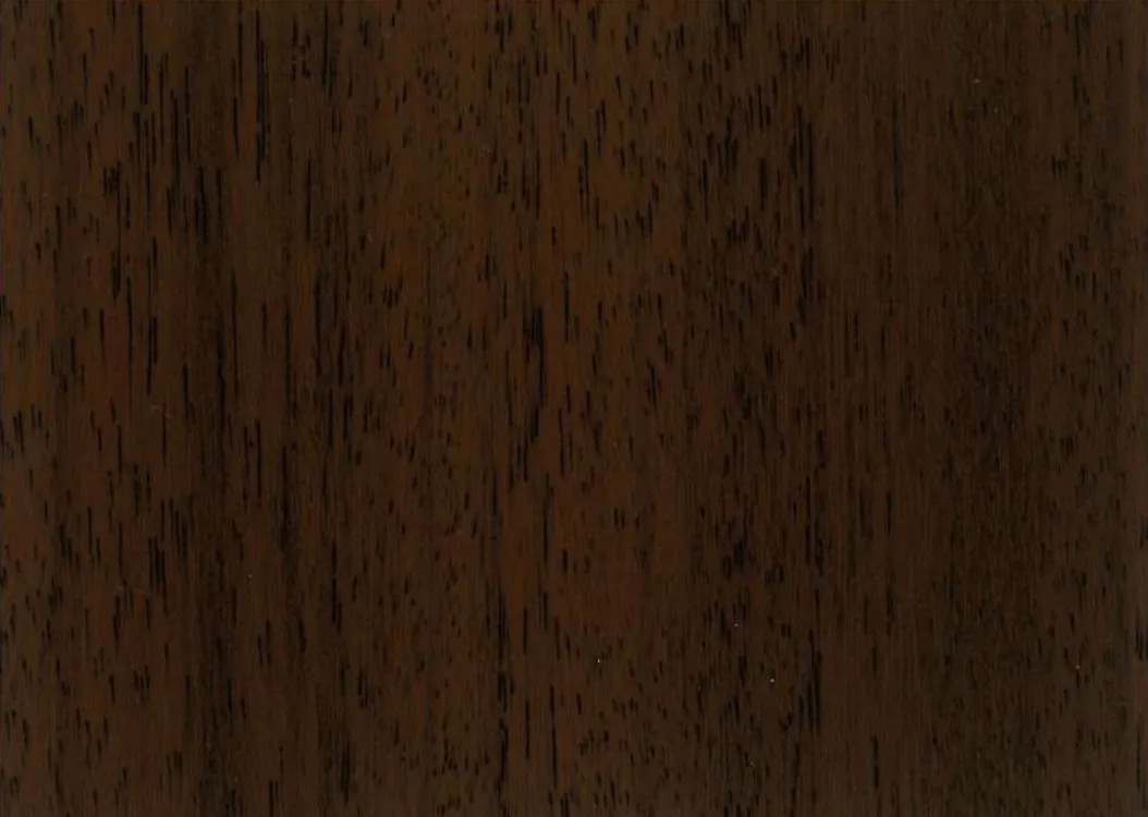 Wood-grain panel swatch in a very dark brown with fine grain.