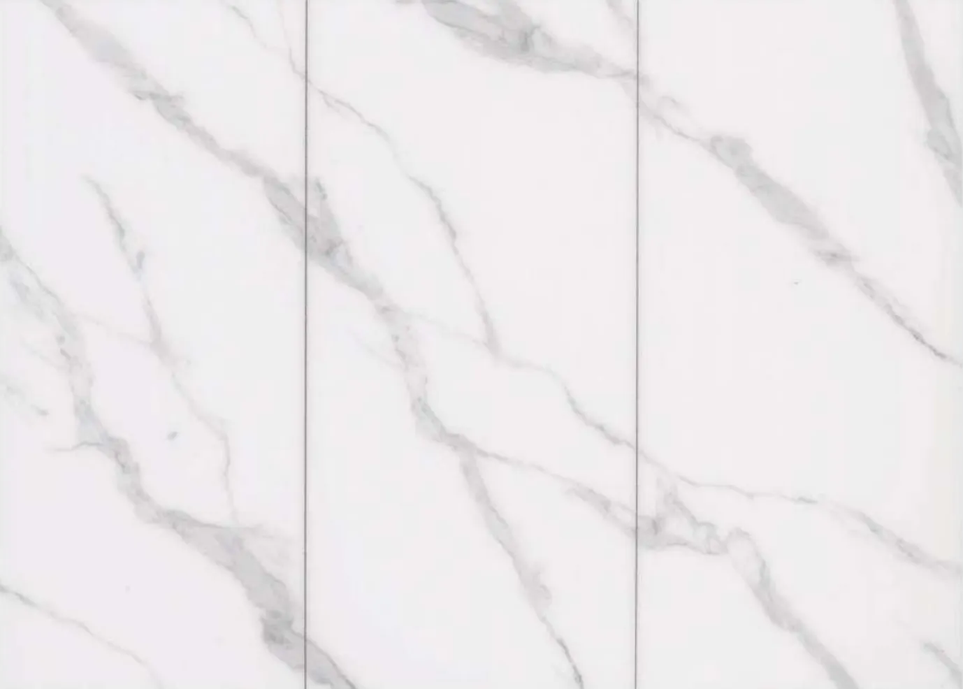 High-gloss marble-effect panel swatch in Italian Fish Maw White.