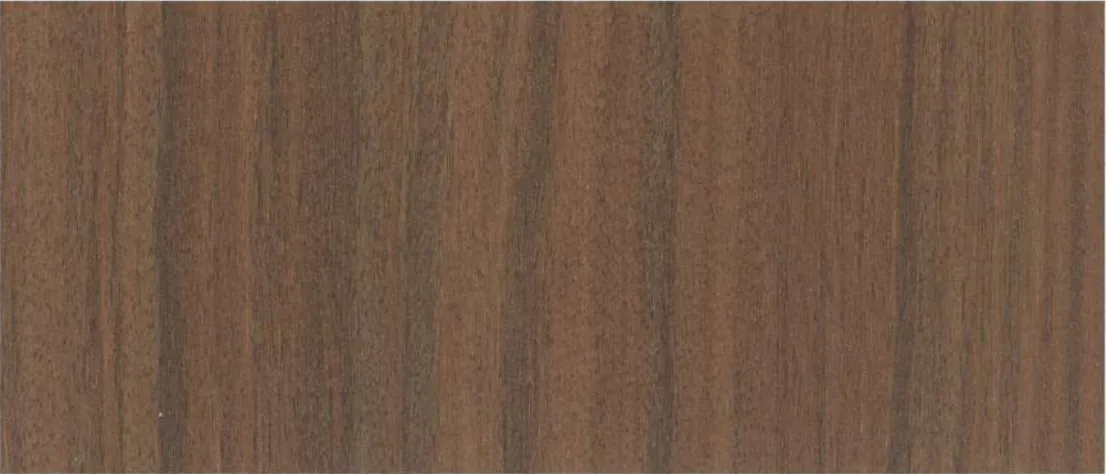 Wood-grain panel swatch in a dark brown with fine grain.